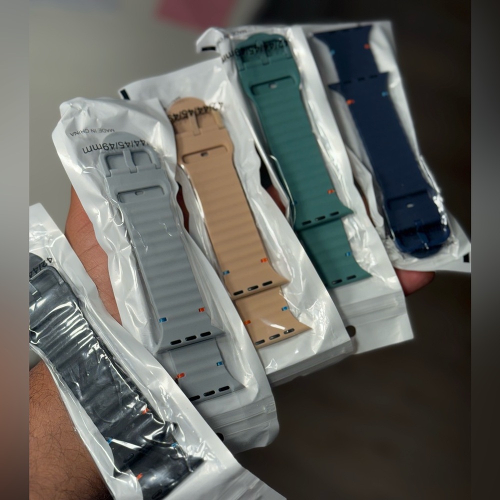 Apple Watch Band 5-Pack Silicone Sport Strap 38/40/41/42/44/45/49mm